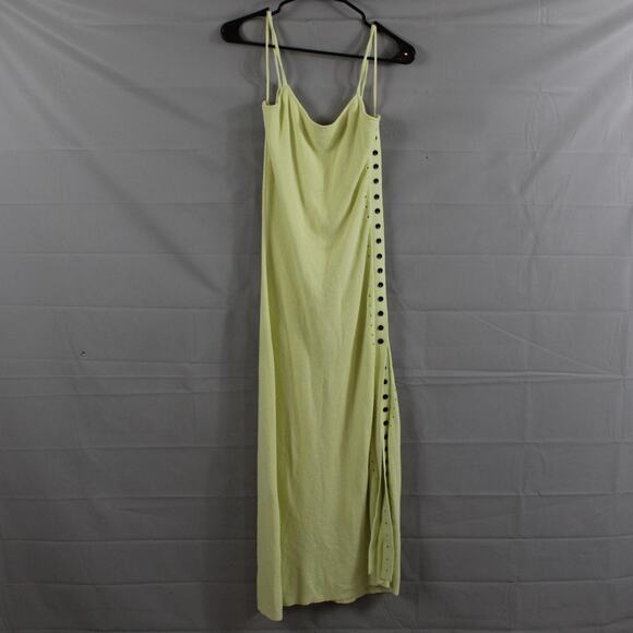 Proenza Schouler White Label Dress Women Small Astrid Slip Maxi Yellow Minimalis - Picture 7 of 15